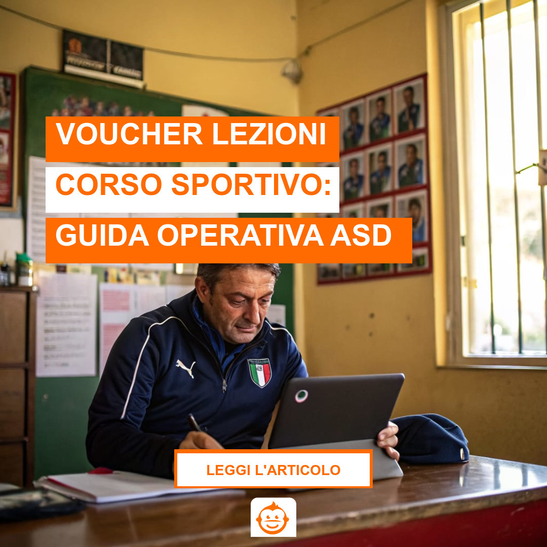 Responsabile di associazione sportiva che gestisce voucher lezioni corso sportivo con sistema digitale