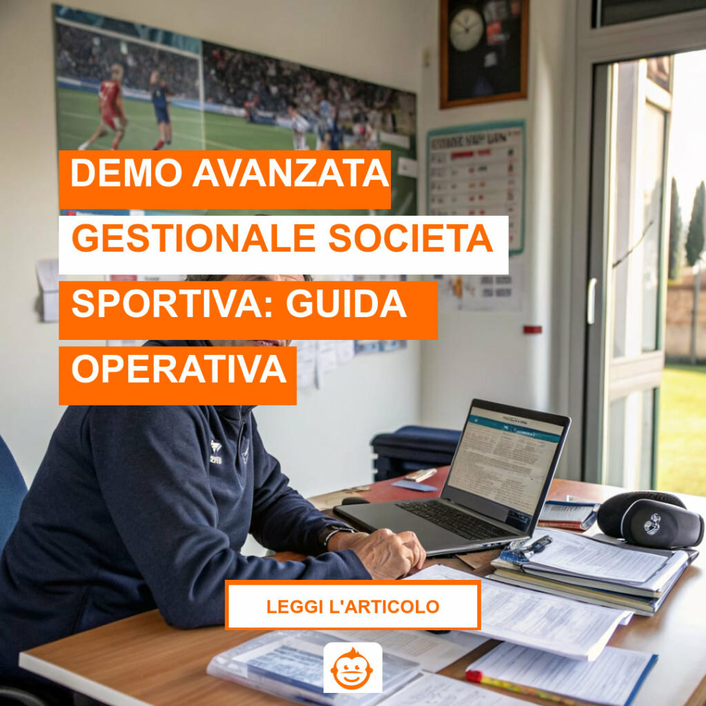 Segretario di società sportiva che valuta demo avanzata gestionale per gestione iscrizioni pagamenti e documenti
